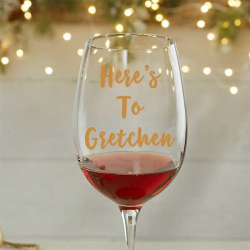 Here's to 12 oz Gretchen Fluted Wine Glass Set of 4