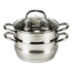 Parini Stainless Steel 3.5 Quart Dutch Oven And Steamer