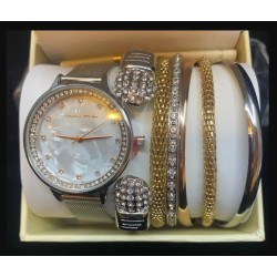 Adrienne Vittadini Watch And Bracelet Set